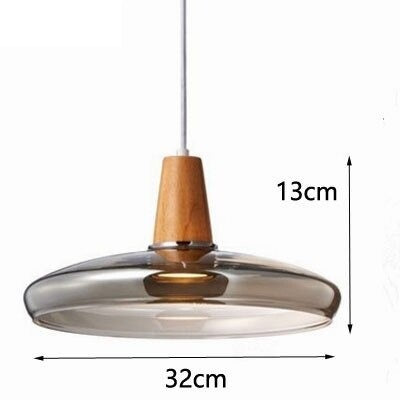 Antique Glass Coated Wood Pendant Lights