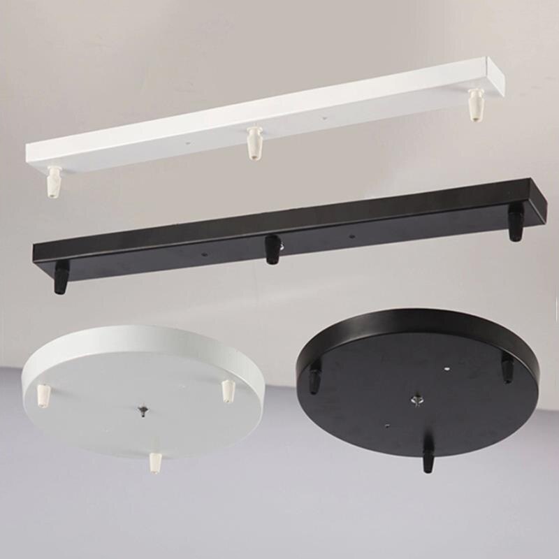 Ceiling Canopy Base for Pendant Light Multi Size DIY Black/White/Gold Plate 3/4/5