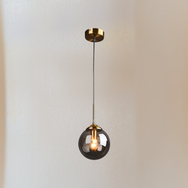 Contemporary Metal Ring Glass Pendant Lights