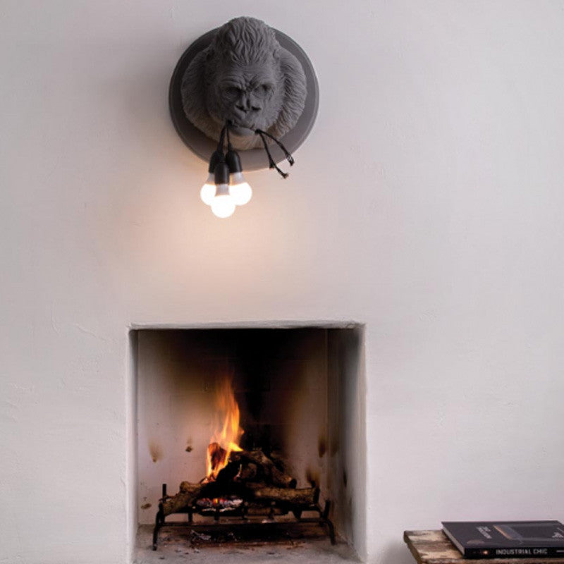 Nordic Resin King Kong Gorilla Wall Lamp
