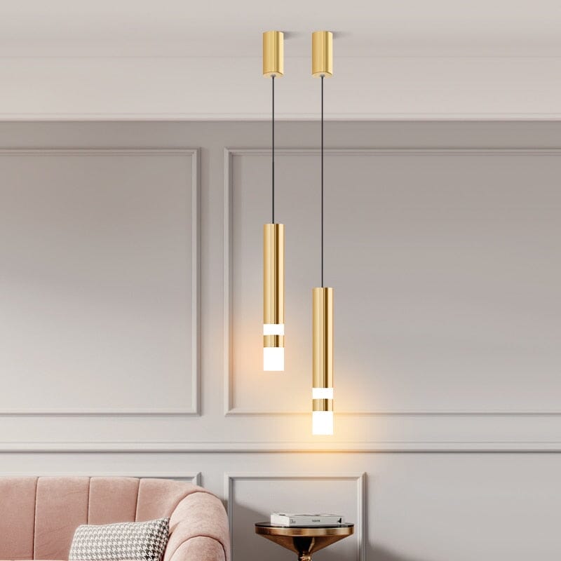 Modern Aluminum Long Tube Pendant Lights