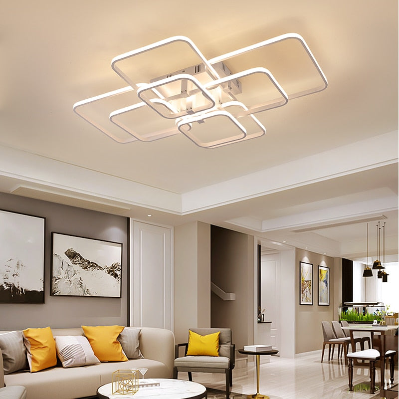 Rectangle Acrylic Aluminum Ceiling Chandeliers