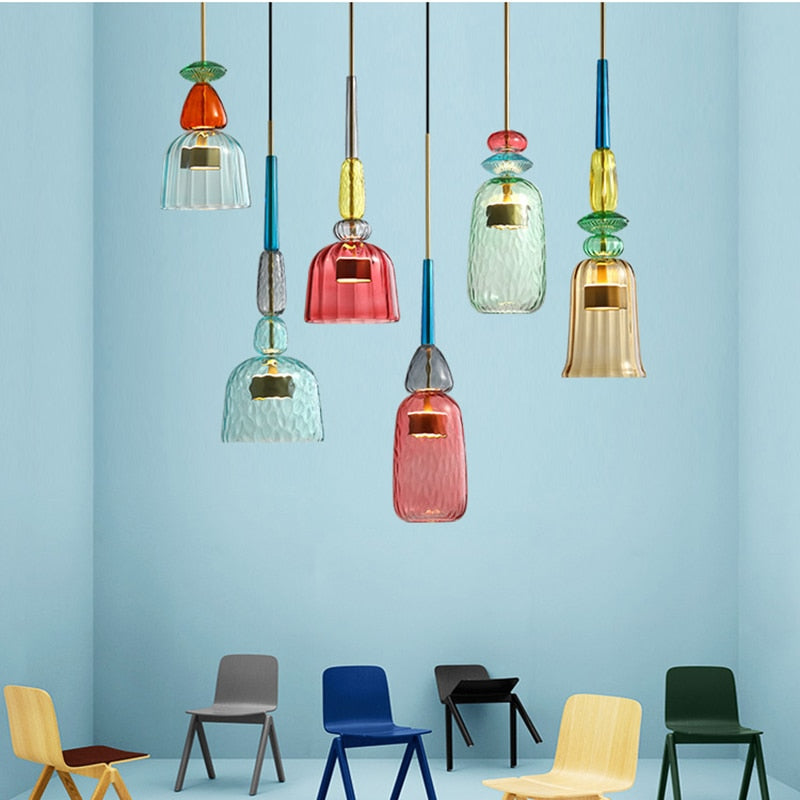 Nordic Glass Candy Pendant Lights