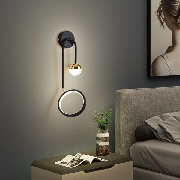 Creative Nordic Headboards Round Ball Wall Lamp