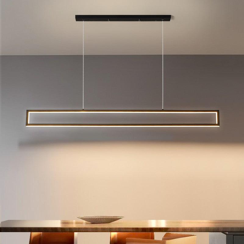 Rectangular Strip Light Modern Rectangle Long Strip Pendant Lights | Rufat Lights – Rufatlights