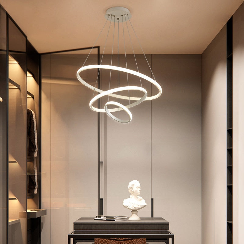 Led Circle Rings Chandelier Light For Indoor Lighting | Chandelier in  living room, Led ceiling lamp, Study lamps