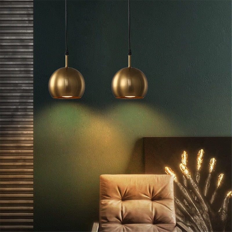 American Brass Metal LED Pendant Lights