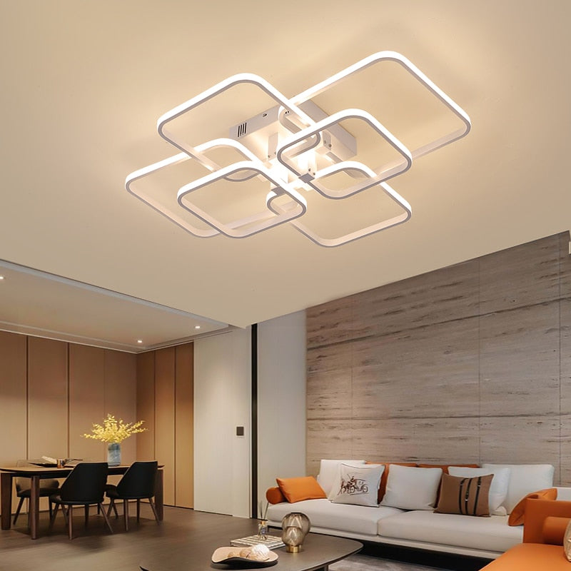 Rectangle Acrylic Aluminum Ceiling Chandeliers