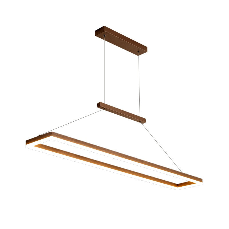 Rectangular Aluminum LED Suspension Chandelier