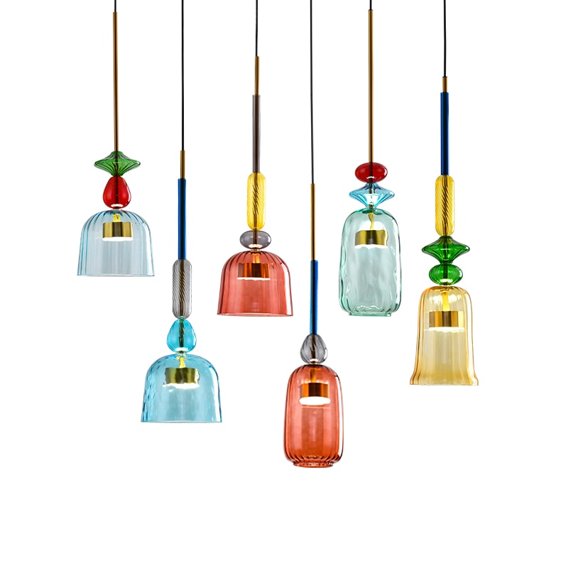 Nordic Glass Candy Pendant Lights