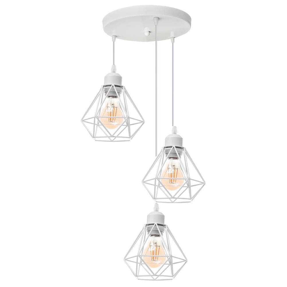 Modern Diamond Shape Wrought Metal Pendant Lights