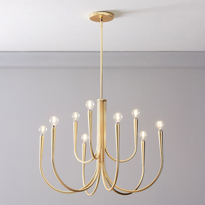 Retro Style Swoop Arm Luxury Chandelier Lamps