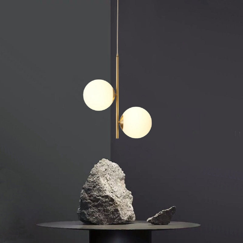 Coppery Glass Ball Pendant Light