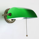 Industrial Vintage Green Banker Wall Lamp