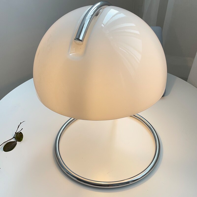 Nordic Metal Glass Shade Table Lamp