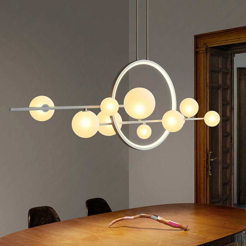 Nordic Modern LED Glass Bubble Chandelier