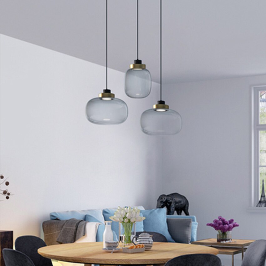 Designer Cylinder Hallow Glass Pendant Light