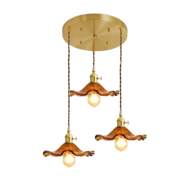 Colorful Glass Copper Edison Pendant Lamp