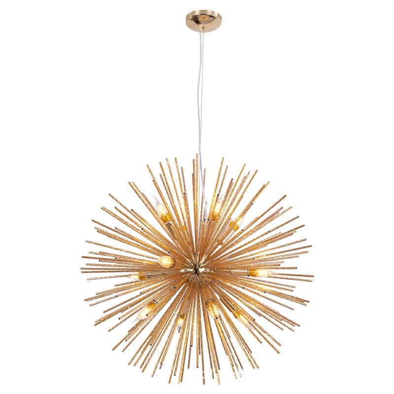 Aluminum Tube Spark Ball Starburst Chandelier