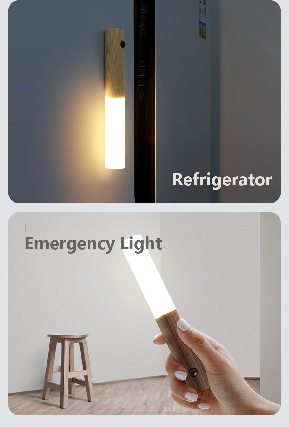 Magnetic LED Motion Sensor Wall Light - Rechargeable Night Light