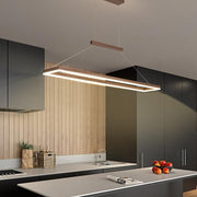 Rectangular Aluminum LED Suspension Chandelier