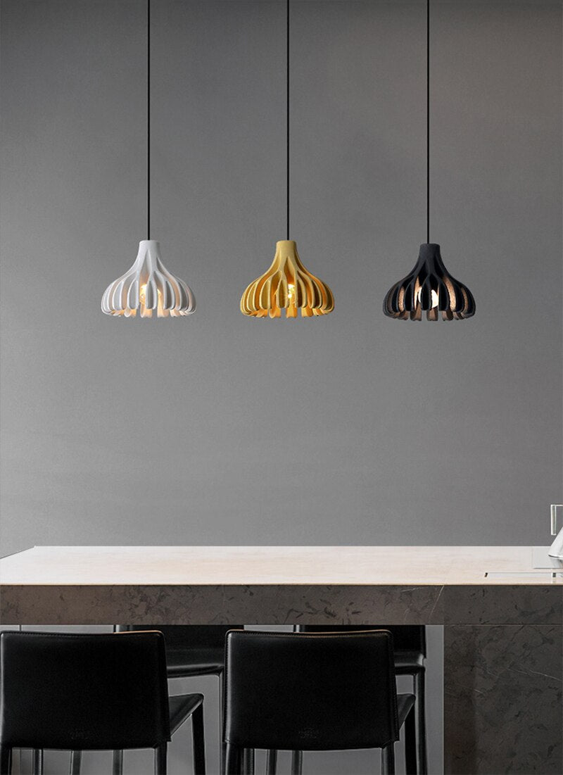 Trendy Macaron Resin Pendant Lamps