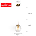 Contemporary Metal Ring Glass Pendant Lights