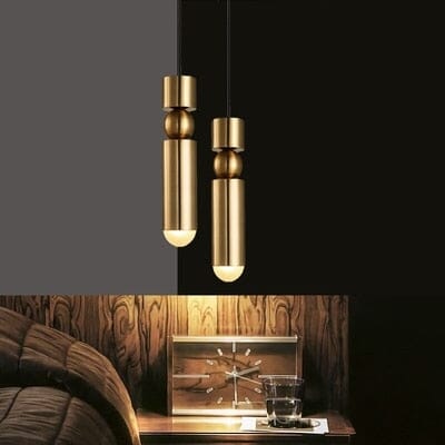 Metal Bullet Droplight Long Tube Pendant Lamp