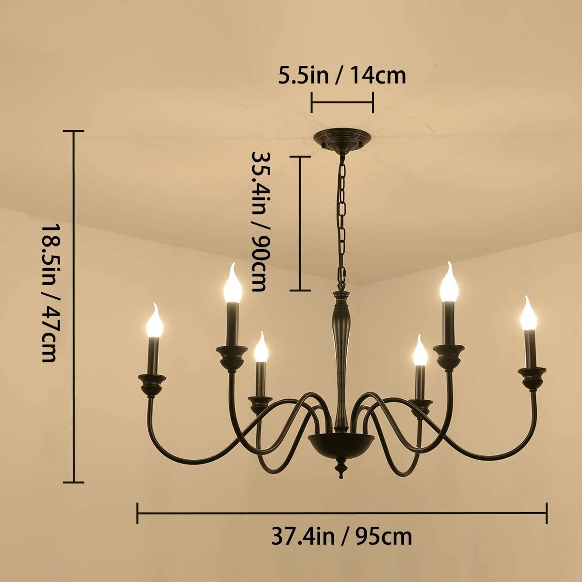 Ganeed Rustic Classic LED Iron Chandelier Light