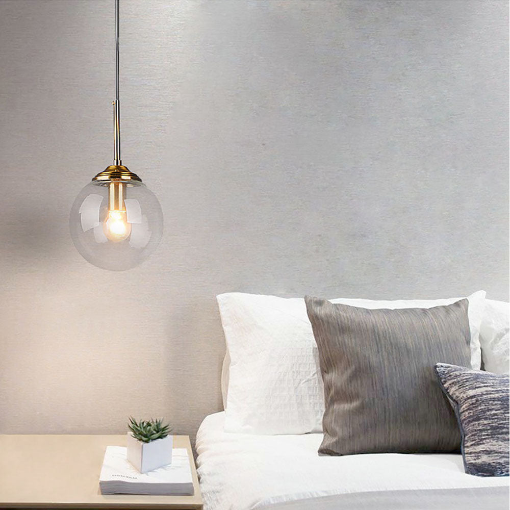 Contemporary Metal Ring Glass Pendant Lights