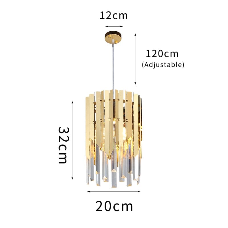 Modern Crystal K9 Round Gold Chandelier