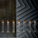 Modern Gold Glass Tube Pendant Light