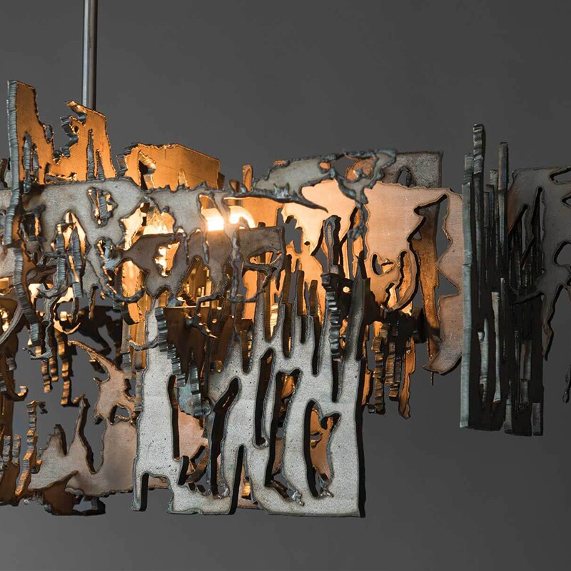 Retro Metal Fragment Art Chandelier Pendant