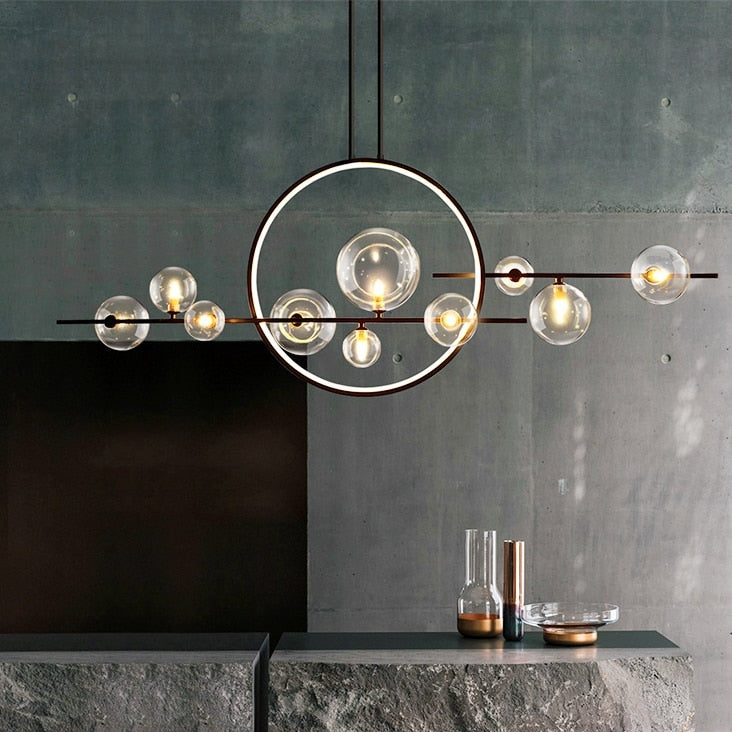 Nordic Modern LED Glass Bubble Chandelier