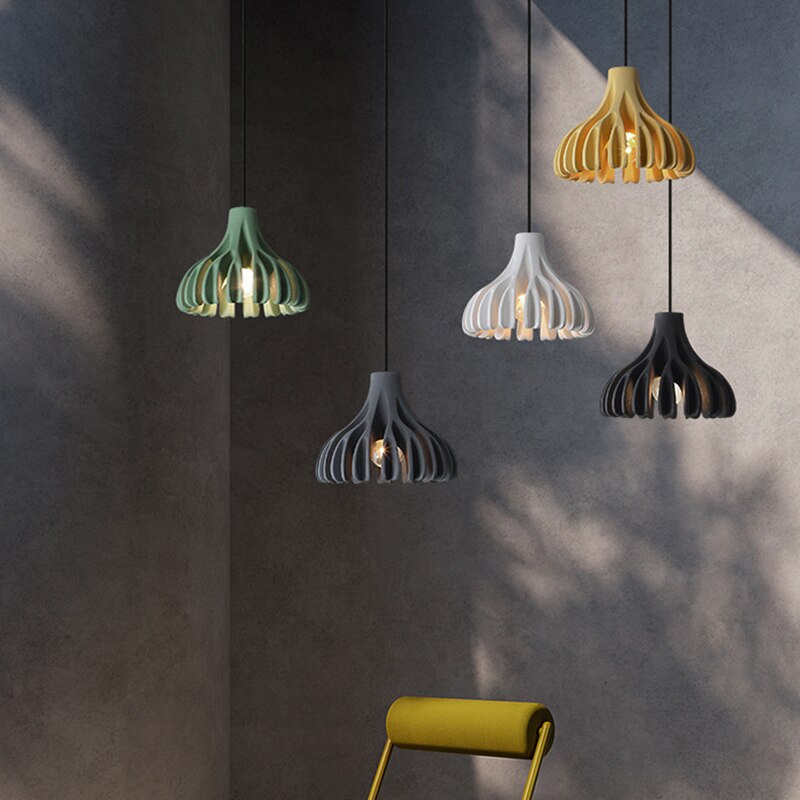 Trendy Macaron Resin Pendant Lamps