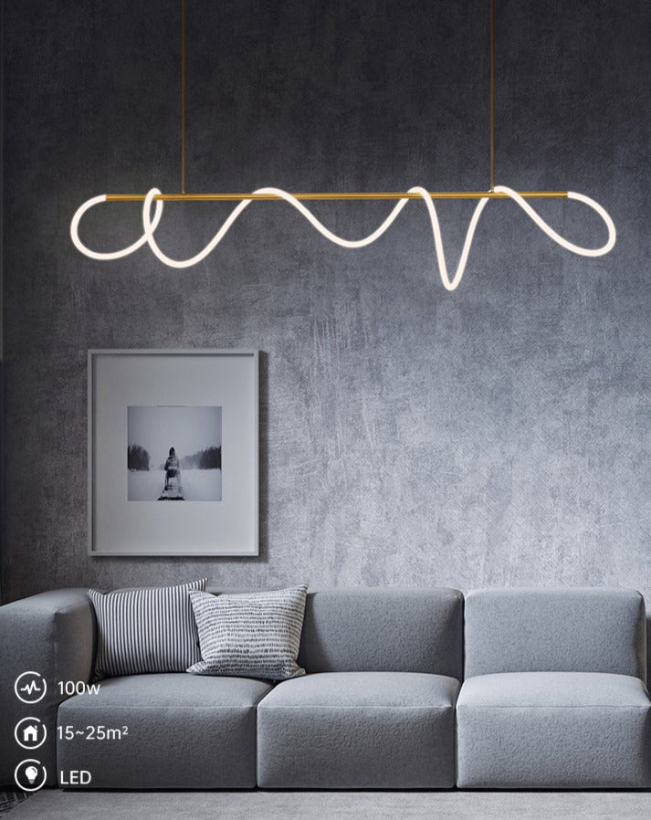 Golden Designer Rope LED Chandelier Lamps