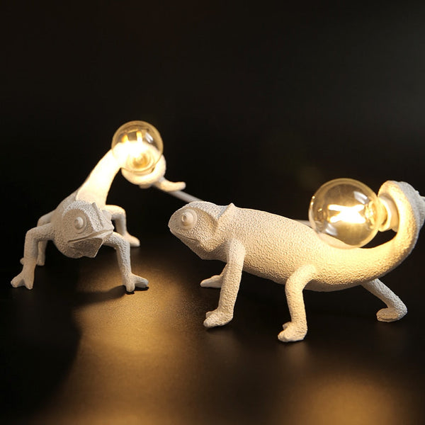 Modern Animal Resin Lizard Table Lamps