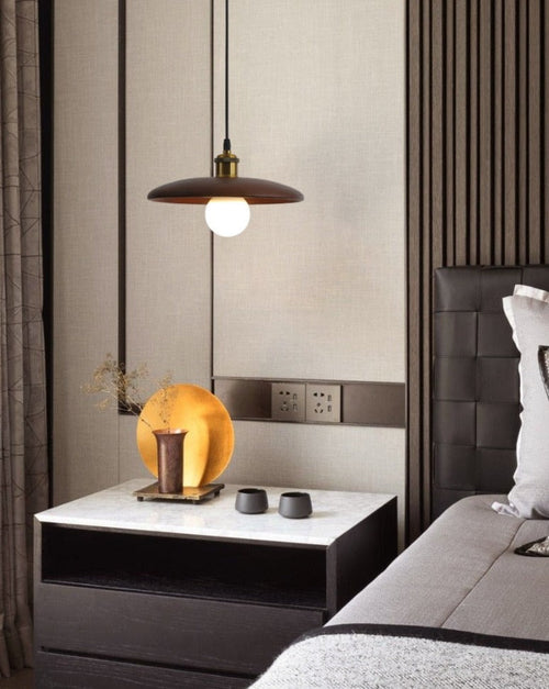 Brilliance of the Flying Saucer Wood Pendant Light