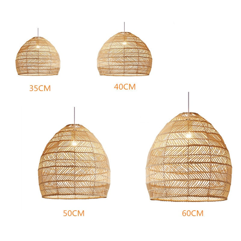 Japanese Serenity Bamboo Shade Pendant Lamp