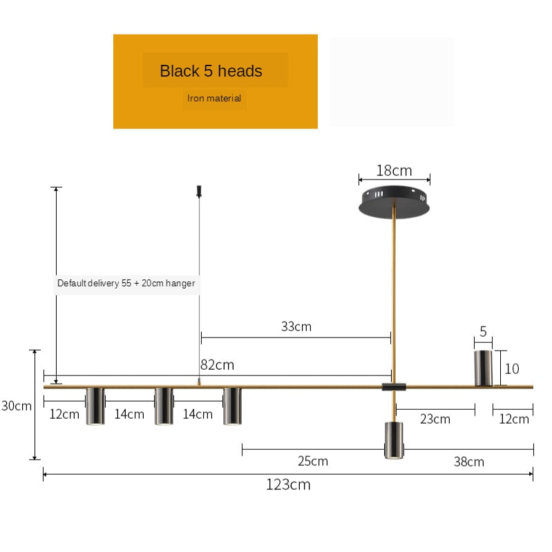 Nordic Counter Long Strip Designer Pendant Lamps