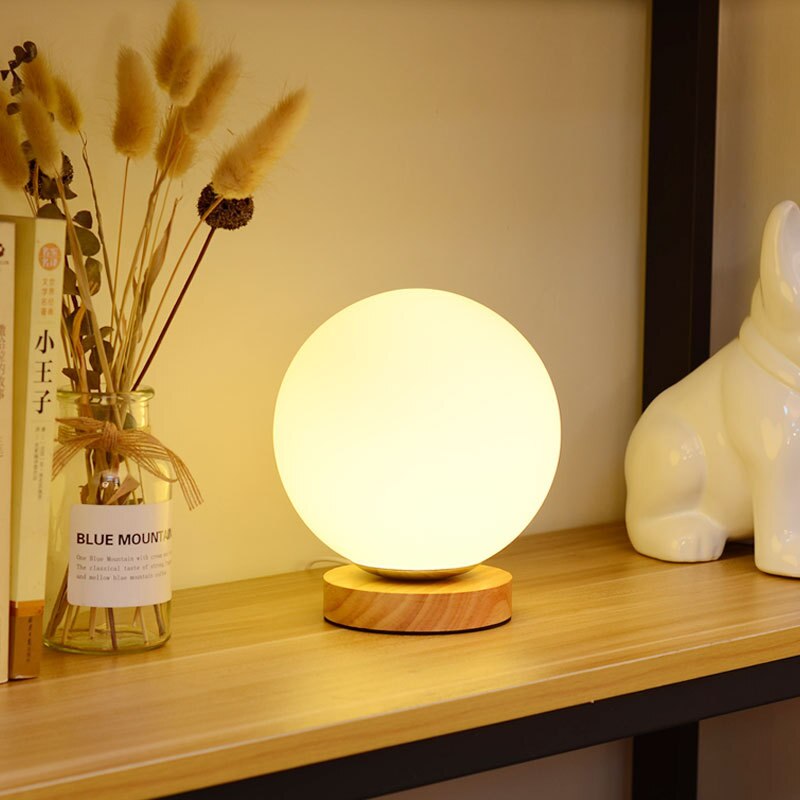 Modern Round Glass Table Lamp
