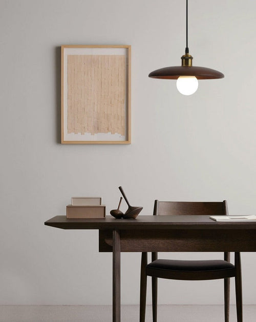Flying Saucer Wood Pendant Lighting