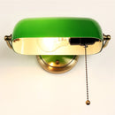 Industrial Vintage Green Banker Wall Lamp