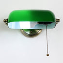 Industrial Vintage Green Banker Wall Lamp