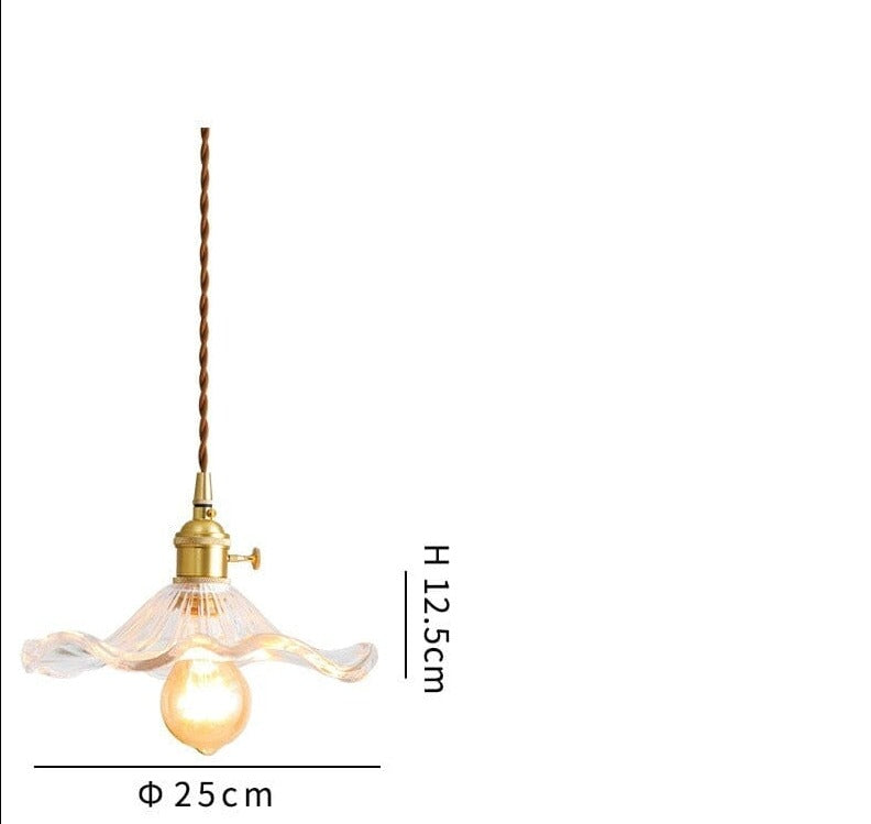 Colorful Glass Copper Edison Pendant Lamp