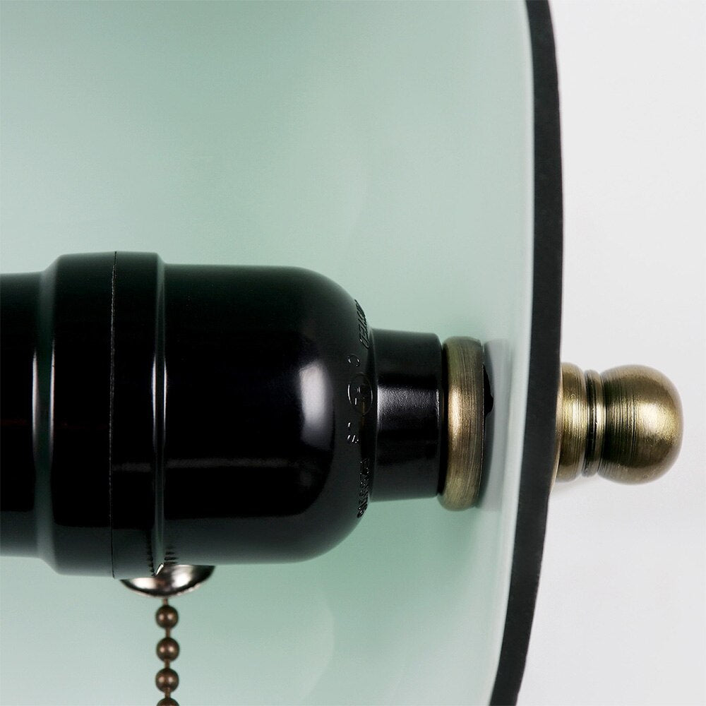 Industrial Vintage Green Banker Wall Lamp