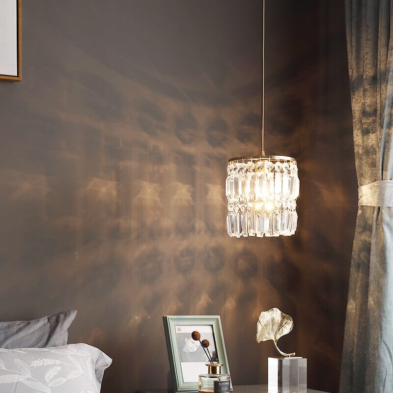 Nordic Copper LED Light Crystal Pendant Lamps