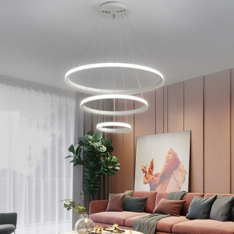 Modern LED Rings Circle Hanging Chandelier
