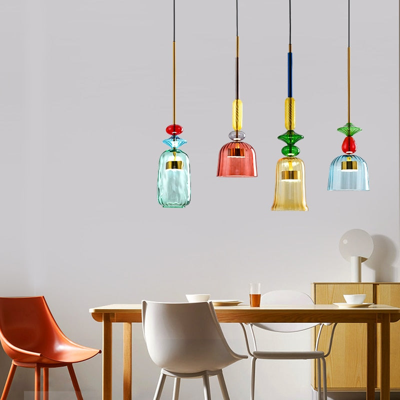 Nordic Glass Candy Pendant Lights