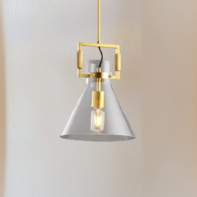 Retro Gold Metal Limited Edison Glass Pendant Light